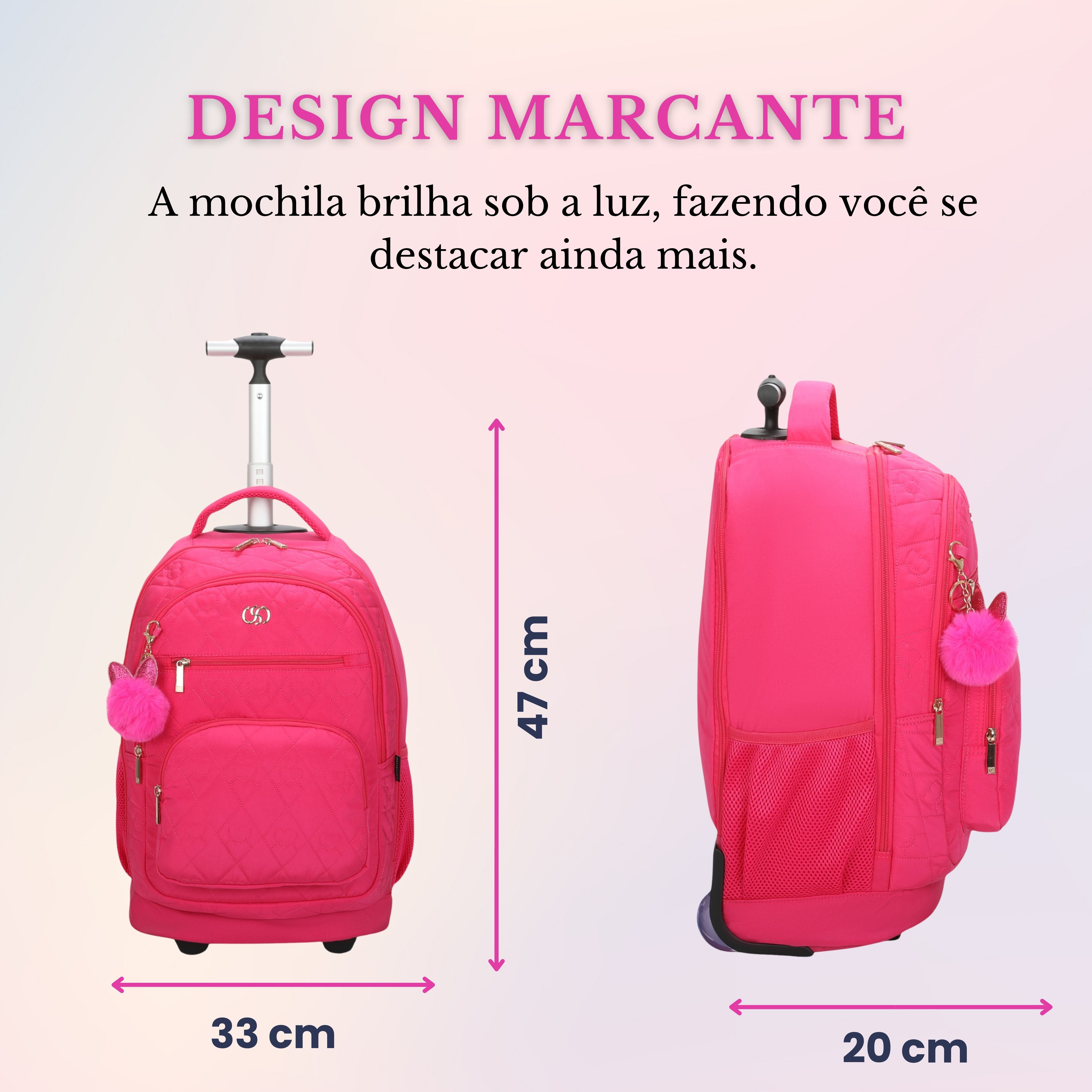 Cairo Notebook Backpack With Wheels Santino SAC200U Pink