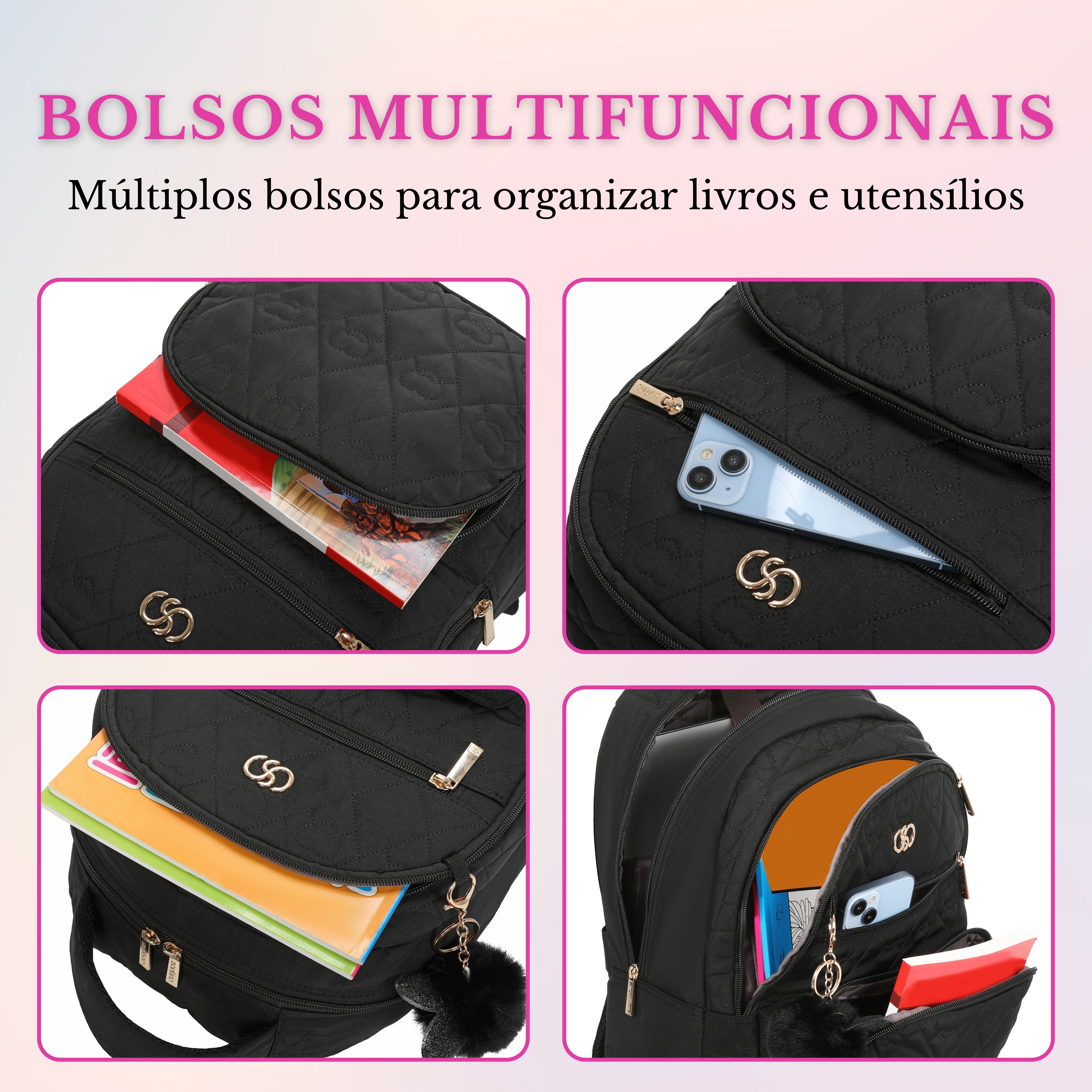 Cairo Santino Youth Backpack - SAM200U - Black