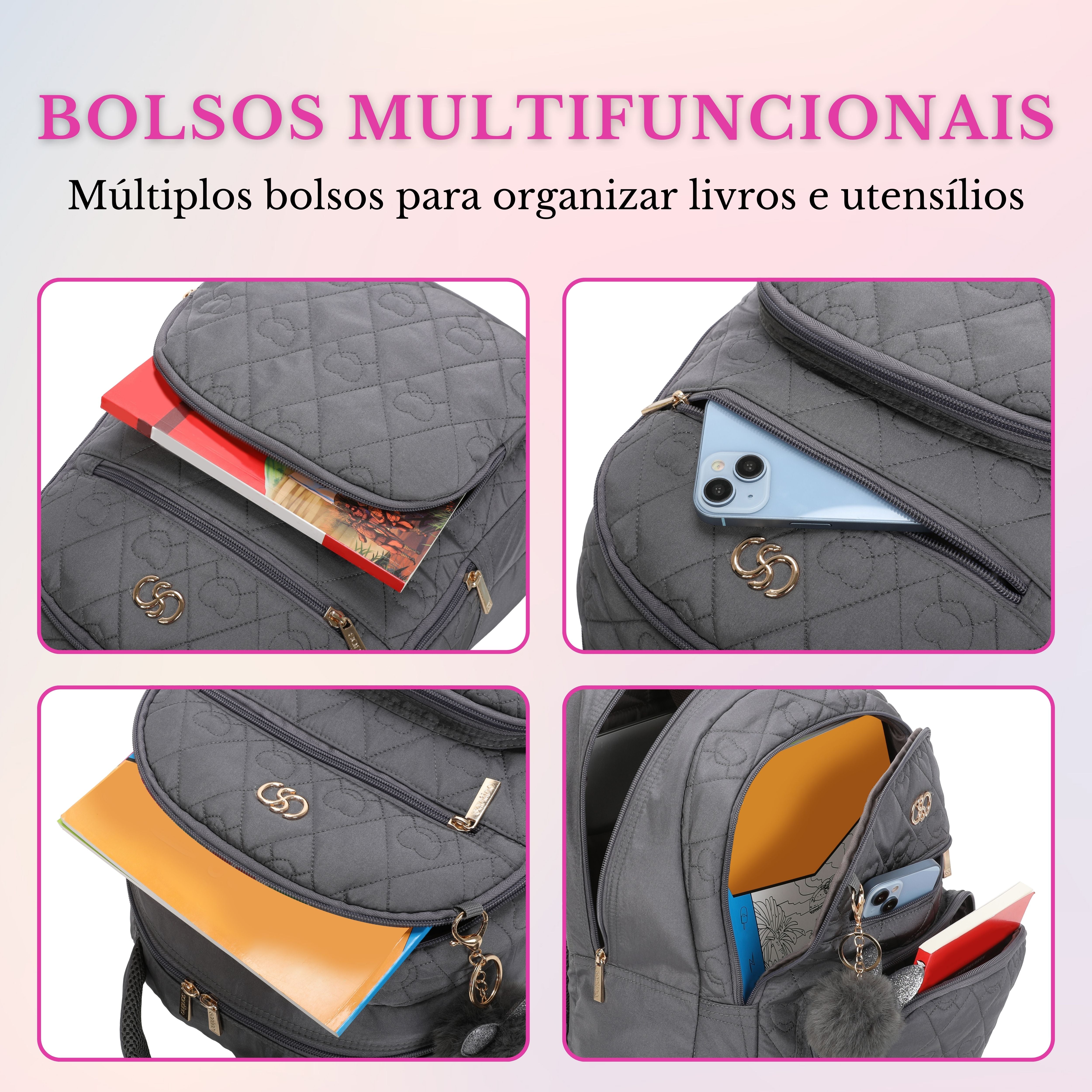 Cairo Santino Youth Backpack - SAM200U - Grey