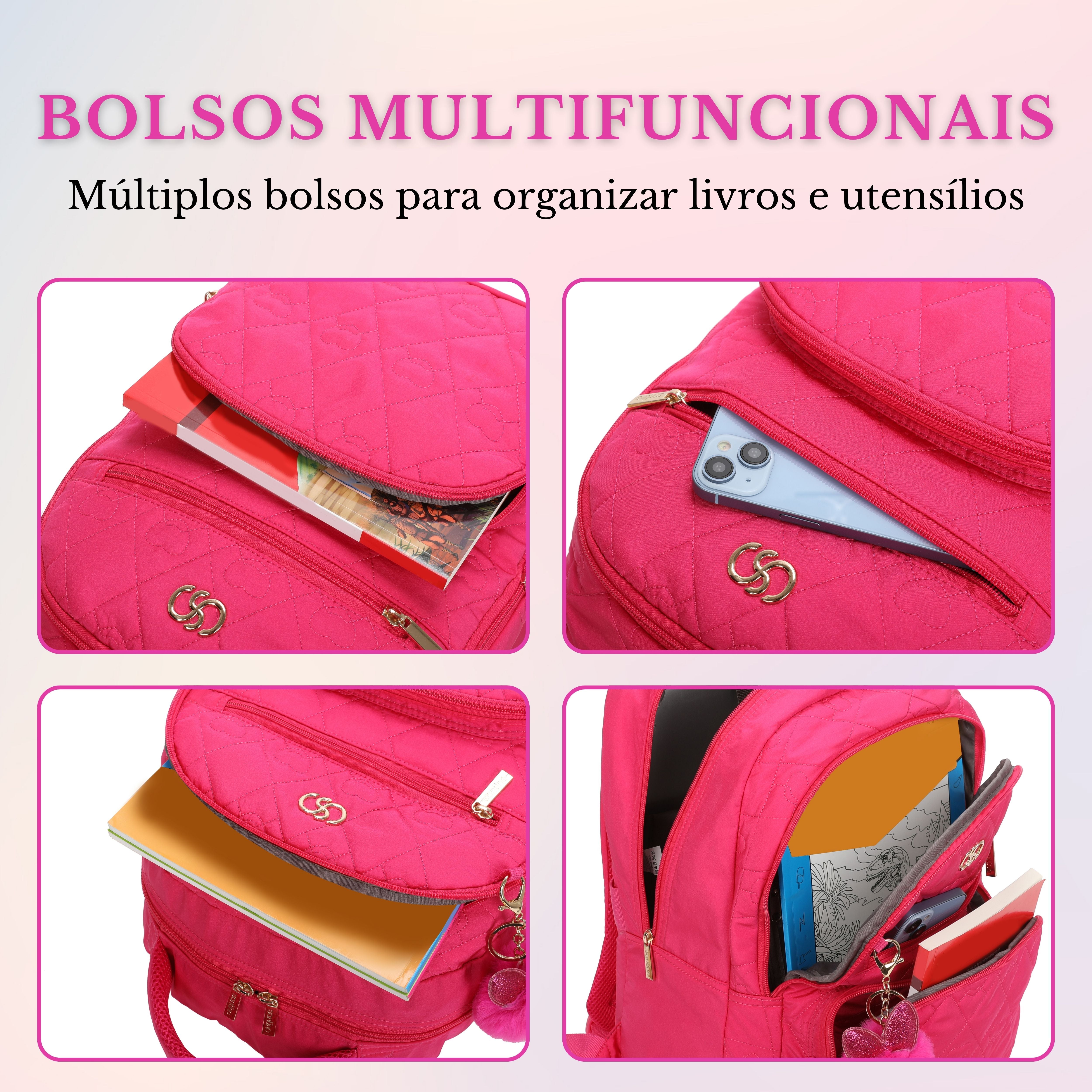 Cairo Santino Youth Backpack - SAM200U - Pink
