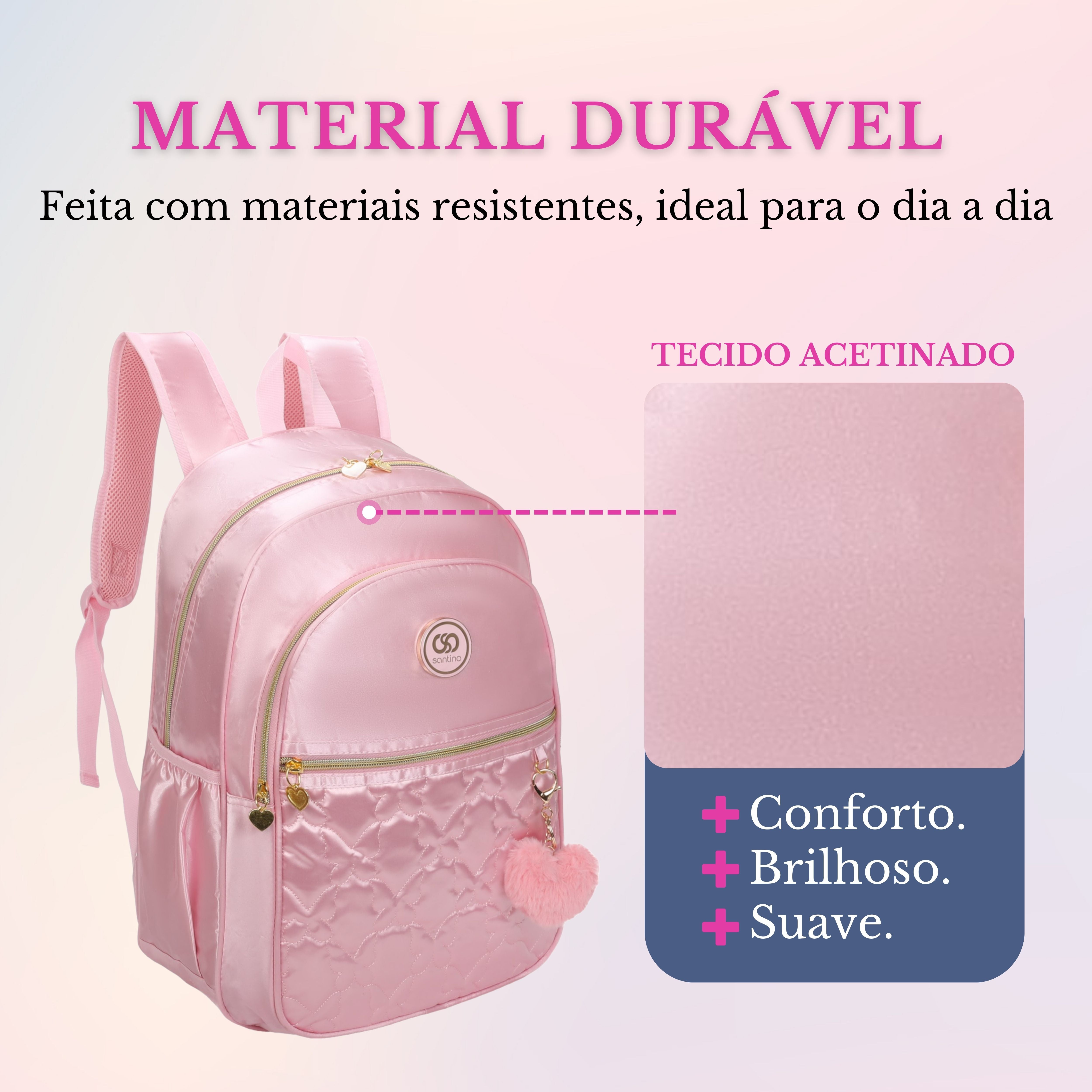 Sweet Girl Butterfly Backpack by Santino Polyester SAM230U Pink