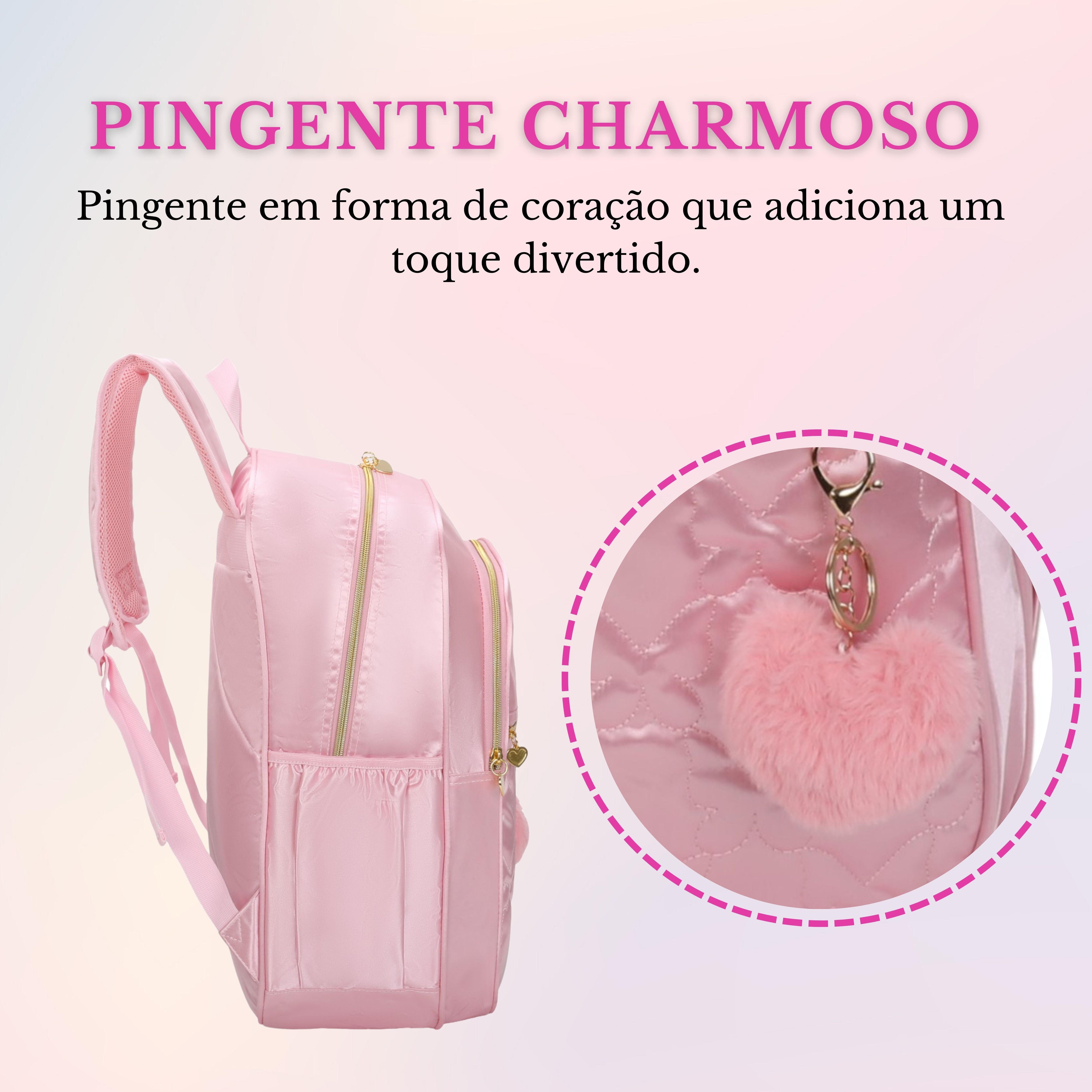 Sweet Girl Butterfly Backpack by Santino Polyester SAM230U Pink