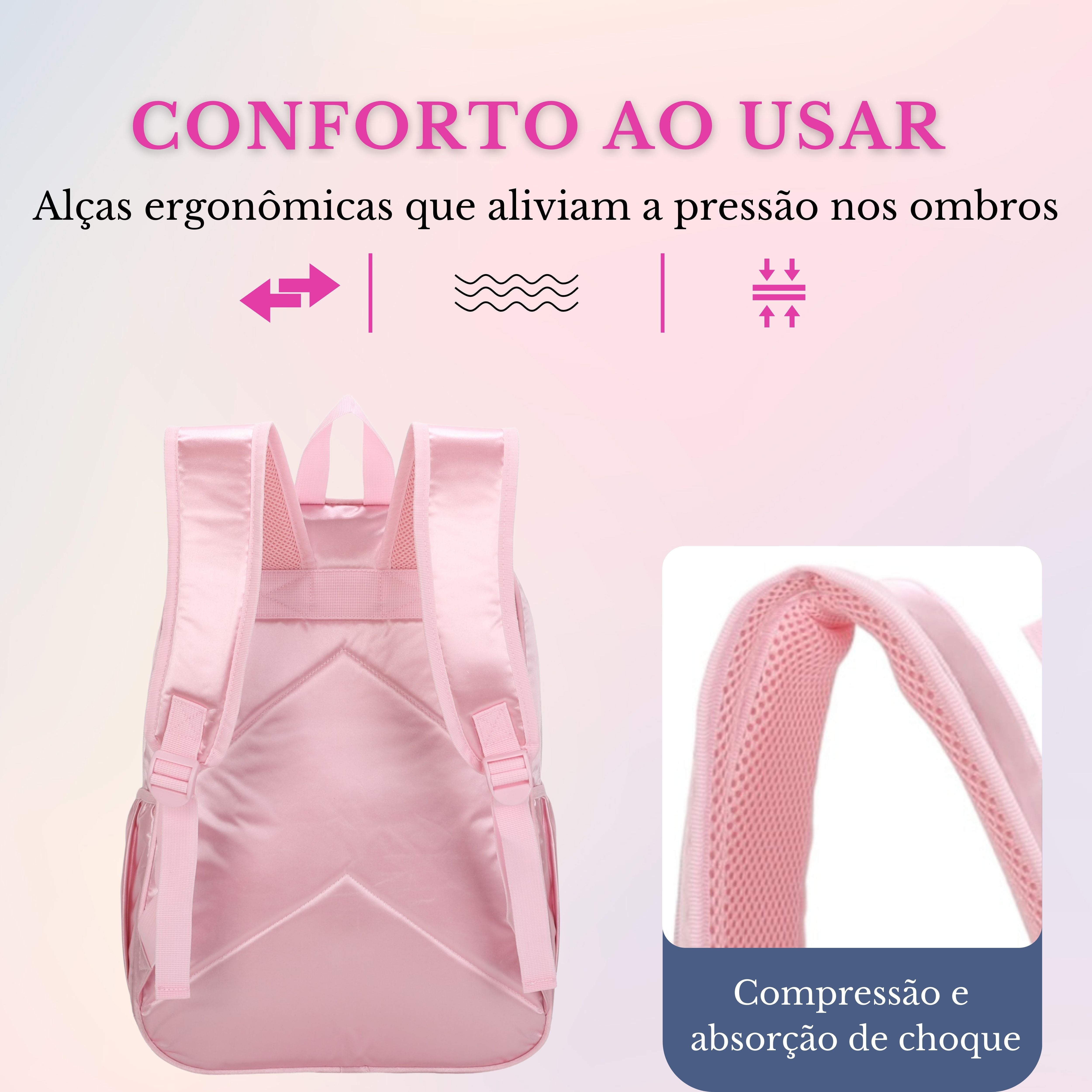 Sweet Girl Butterfly Backpack by Santino Polyester SAM230U Pink