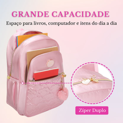 Sweet Girl Butterfly Backpack by Santino Polyester SAM230U Pink