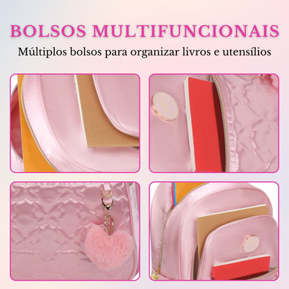 Sweet Girl Butterfly Backpack by Santino Polyester SAM230U Pink