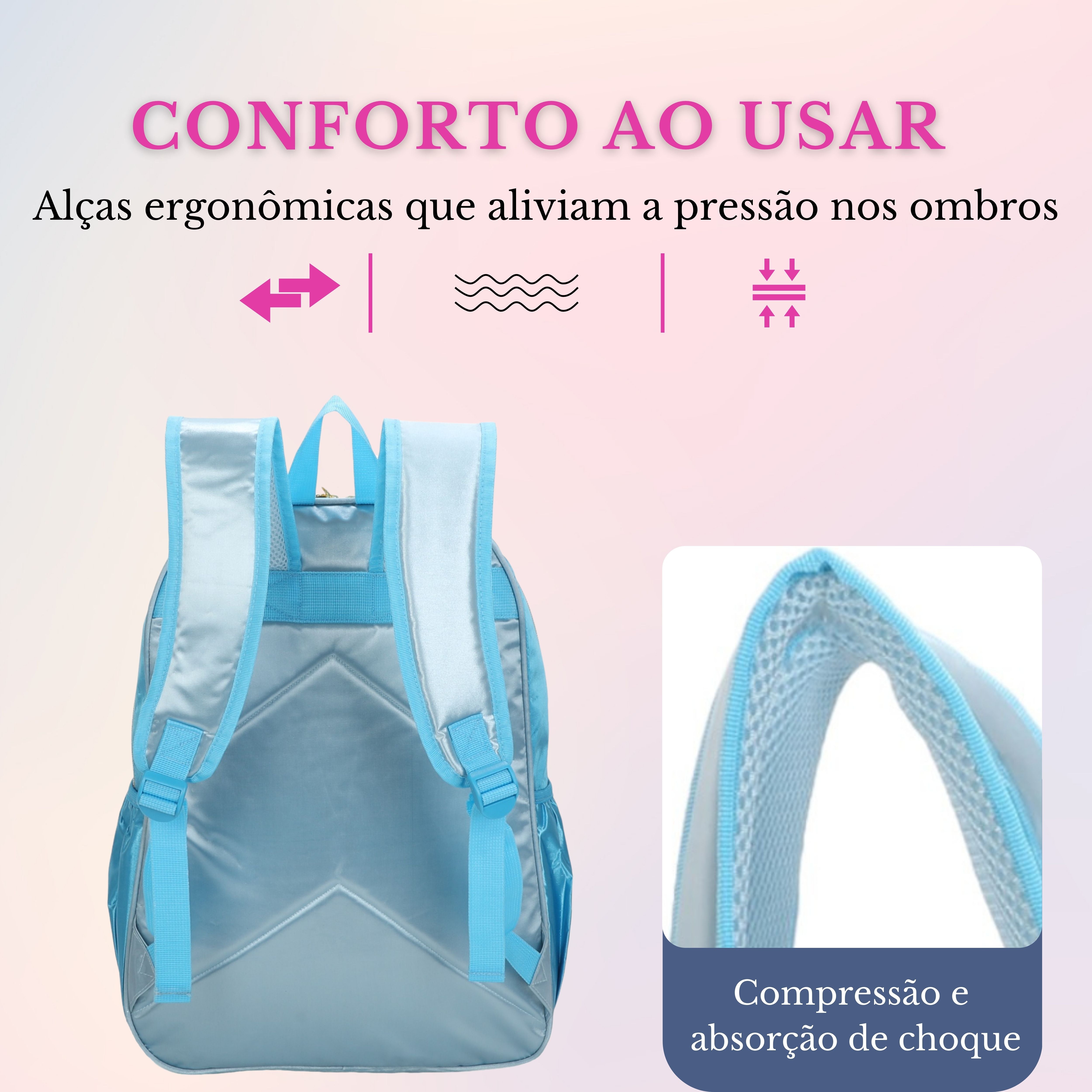 Sweet Girl Butterfly Backpack by Santino Polyester SAM230U Light Blue