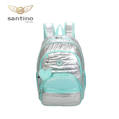 Sweet Girl Silver Wish Backpack by Santino Polyester SAM233U Turquoise blue