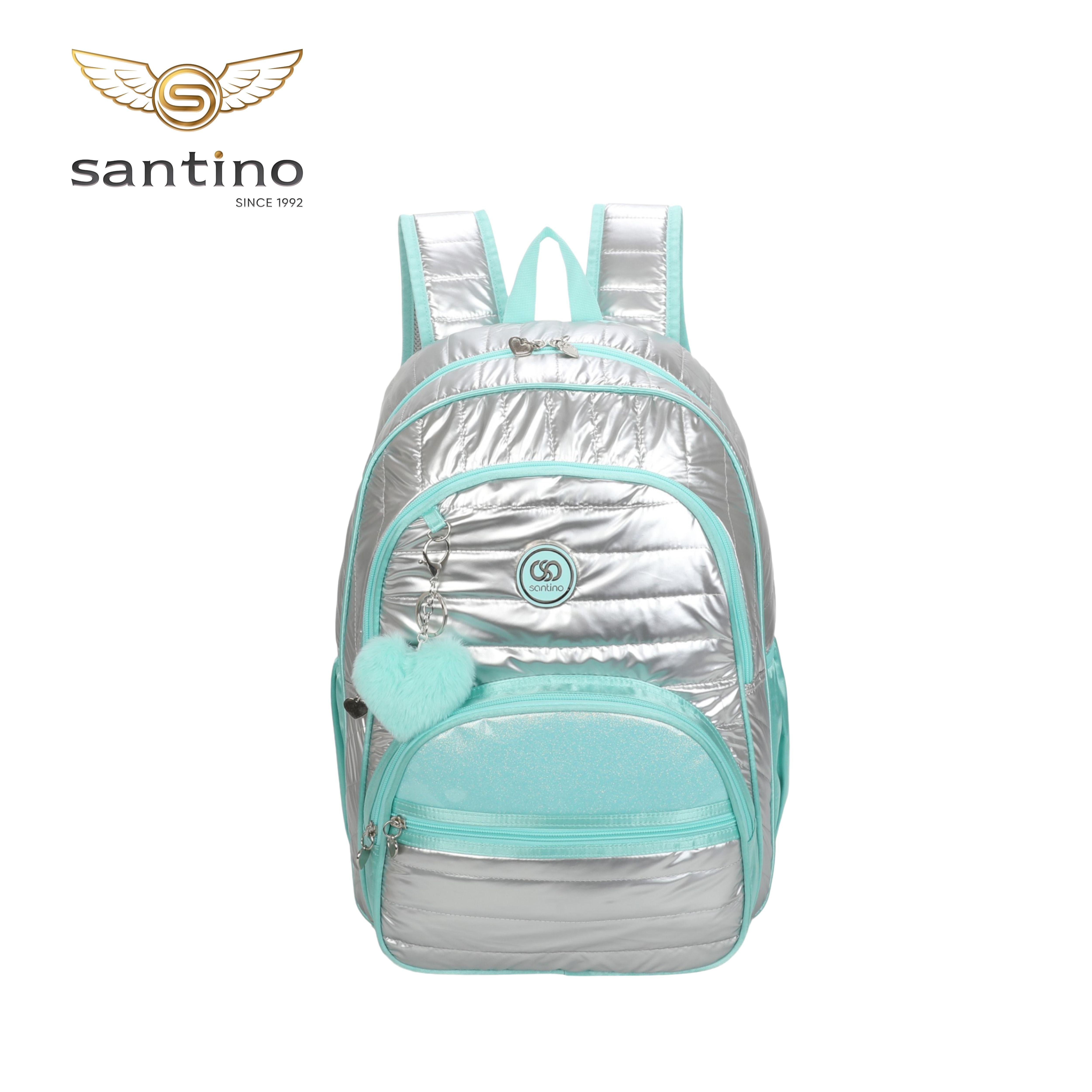 Sweet Girl Silver Wish Backpack by Santino Polyester SAM233U Turquoise blue