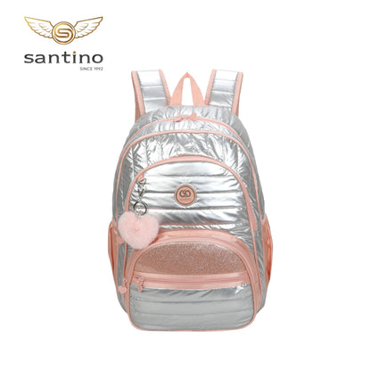 Sweet Girl Silver Wish Backpack by Santino Polyester SAM233U Light Pink