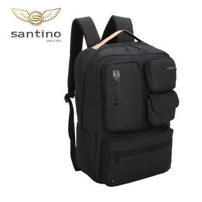 Pop Organizer by Santino Black Polyester Notebook Backpack