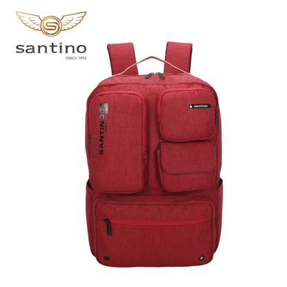 Pop Organizer Notebook Backpack by Santino Red Polyester