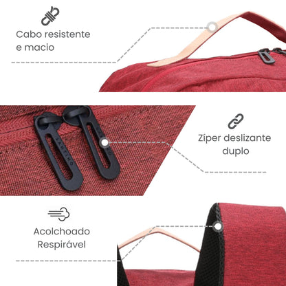 Pop Organizer Notebook Backpack by Santino Red Polyester