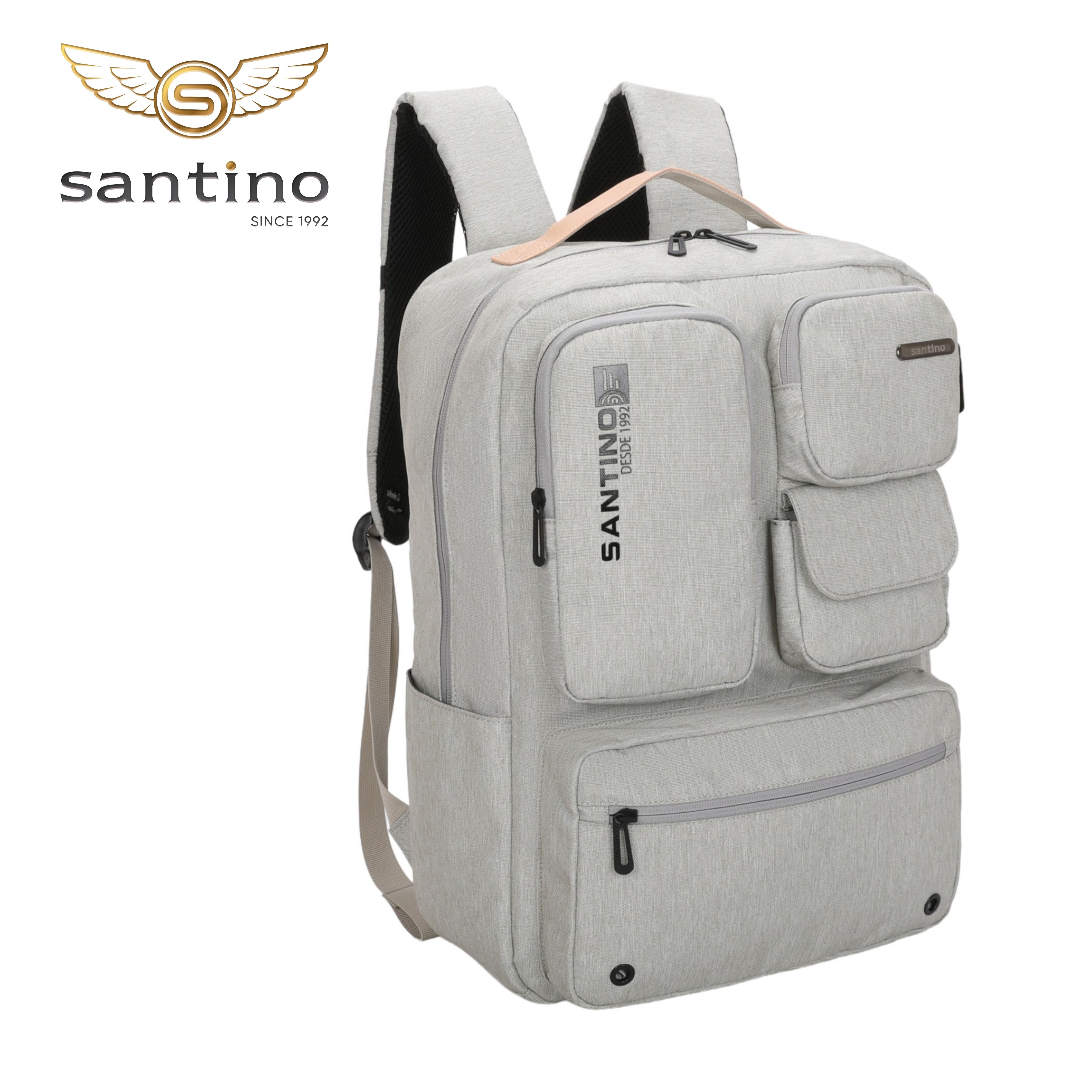 Pop Organizer Notebook Backpack by Santino Polyester Gray