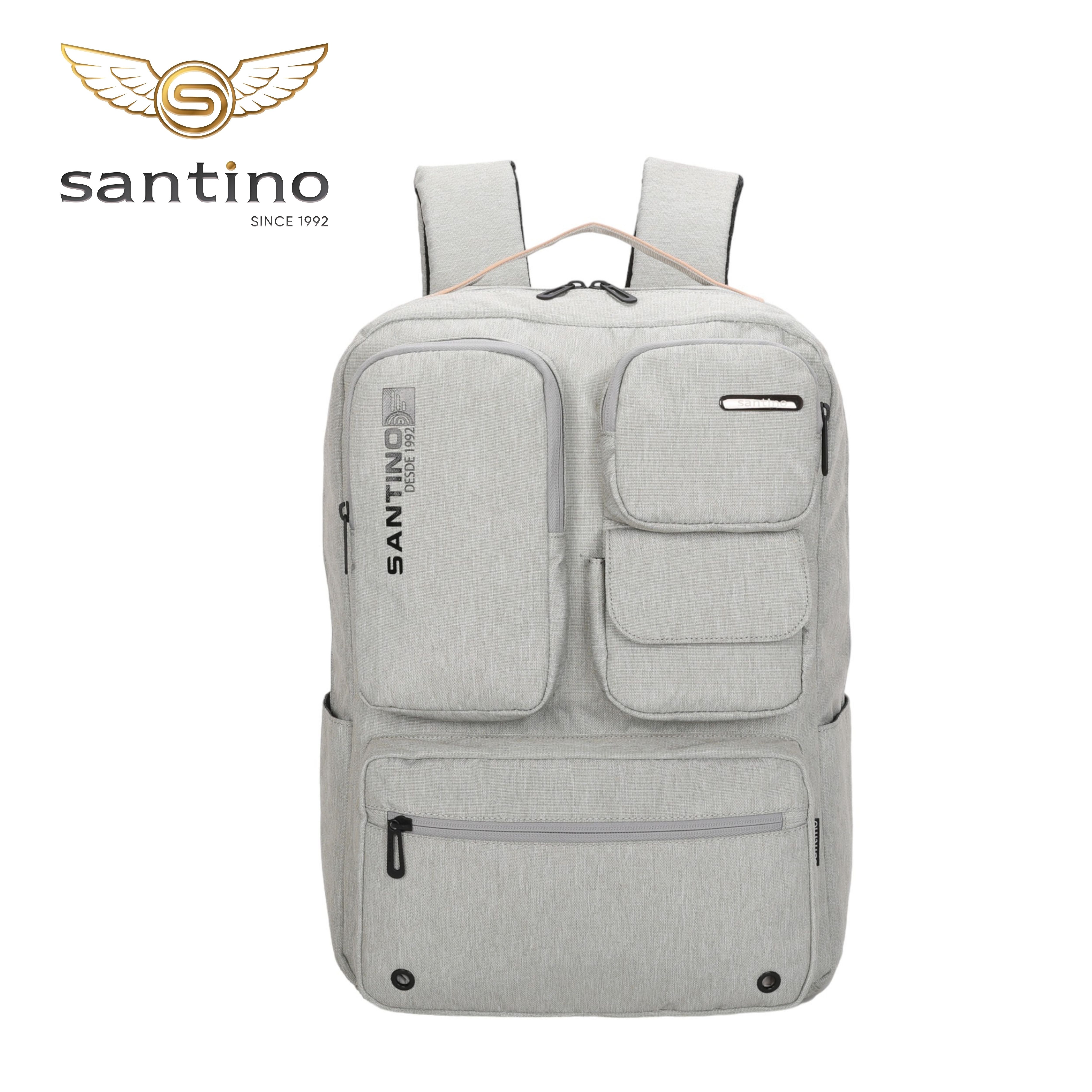 Pop Organizer Notebook Backpack by Santino Polyester Gray
