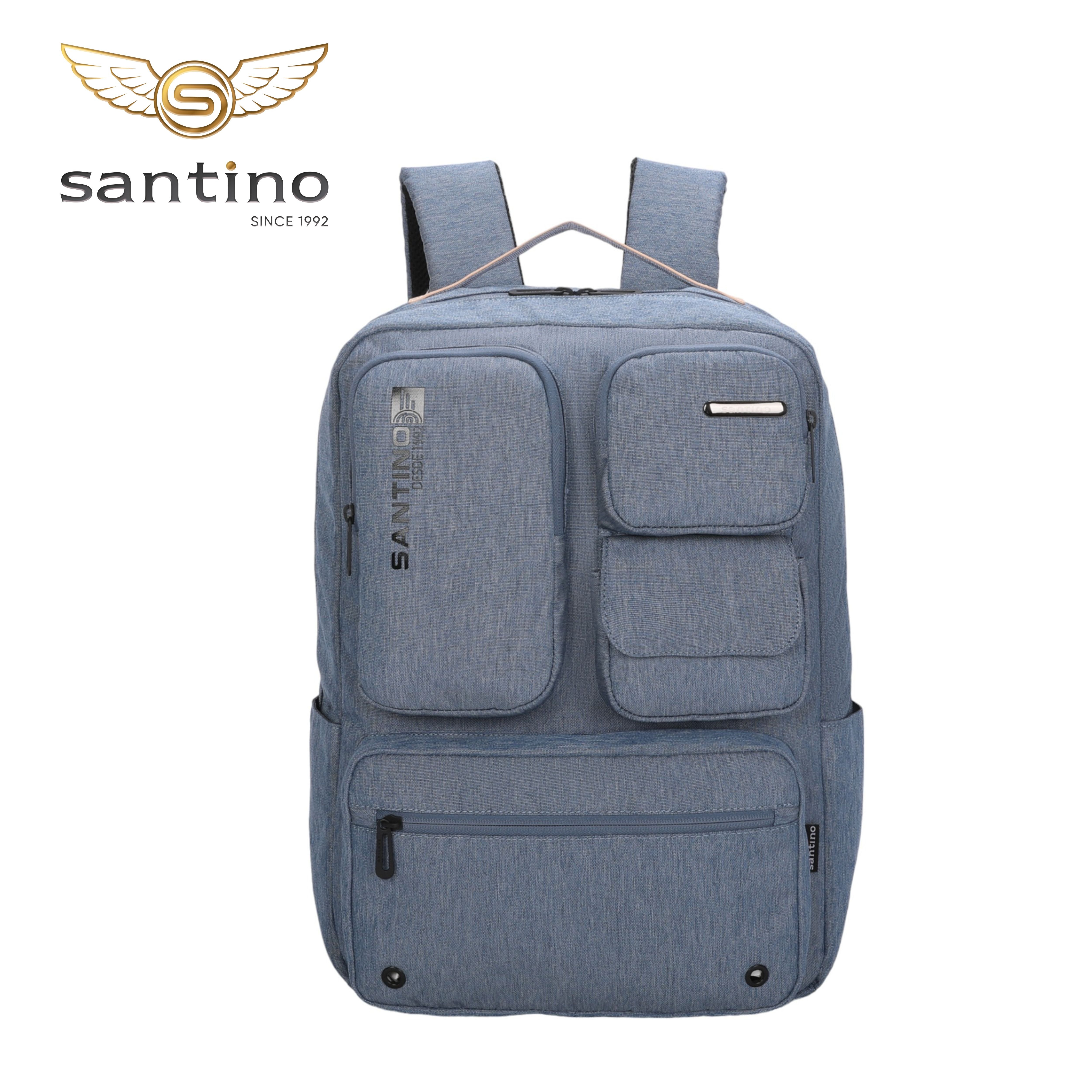Pop Organizer Notebook Backpack by Santino Polyester Blue
