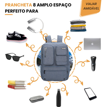 Pop Organizer Notebook Backpack by Santino Polyester Blue