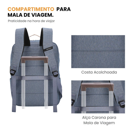 Pop Organizer Notebook Backpack by Santino Polyester Blue