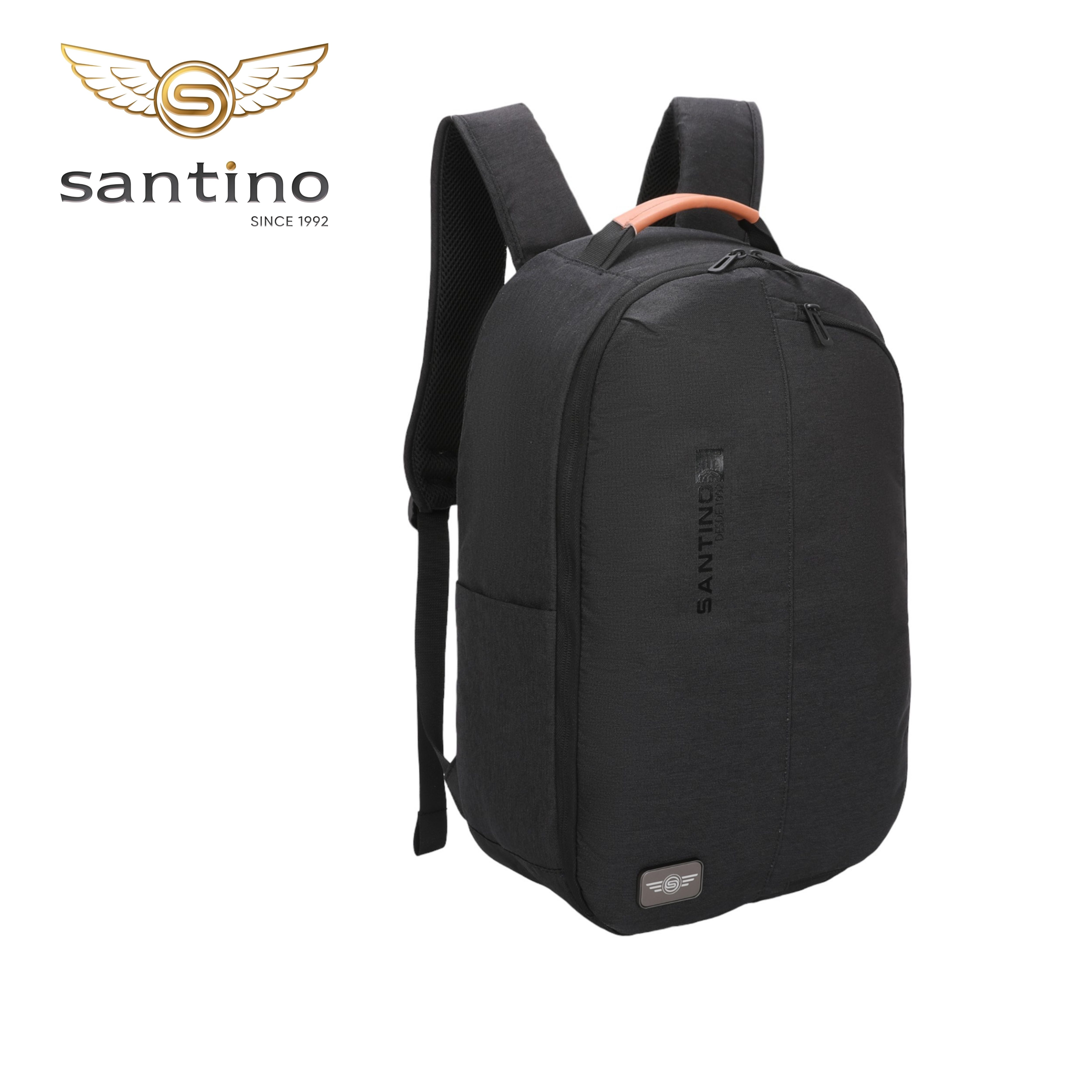 Trend by Santino Black Polyester Notebook Backpack