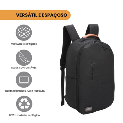 Trend by Santino Black Polyester Notebook Backpack