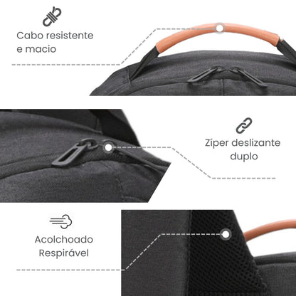 Trend by Santino Black Polyester Notebook Backpack