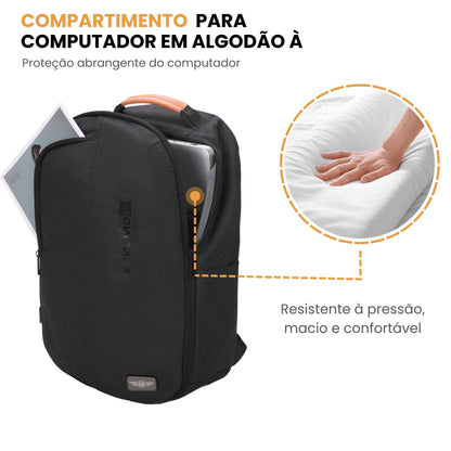 Trend by Santino Black Polyester Notebook Backpack