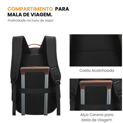 Trend by Santino Black Polyester Notebook Backpack