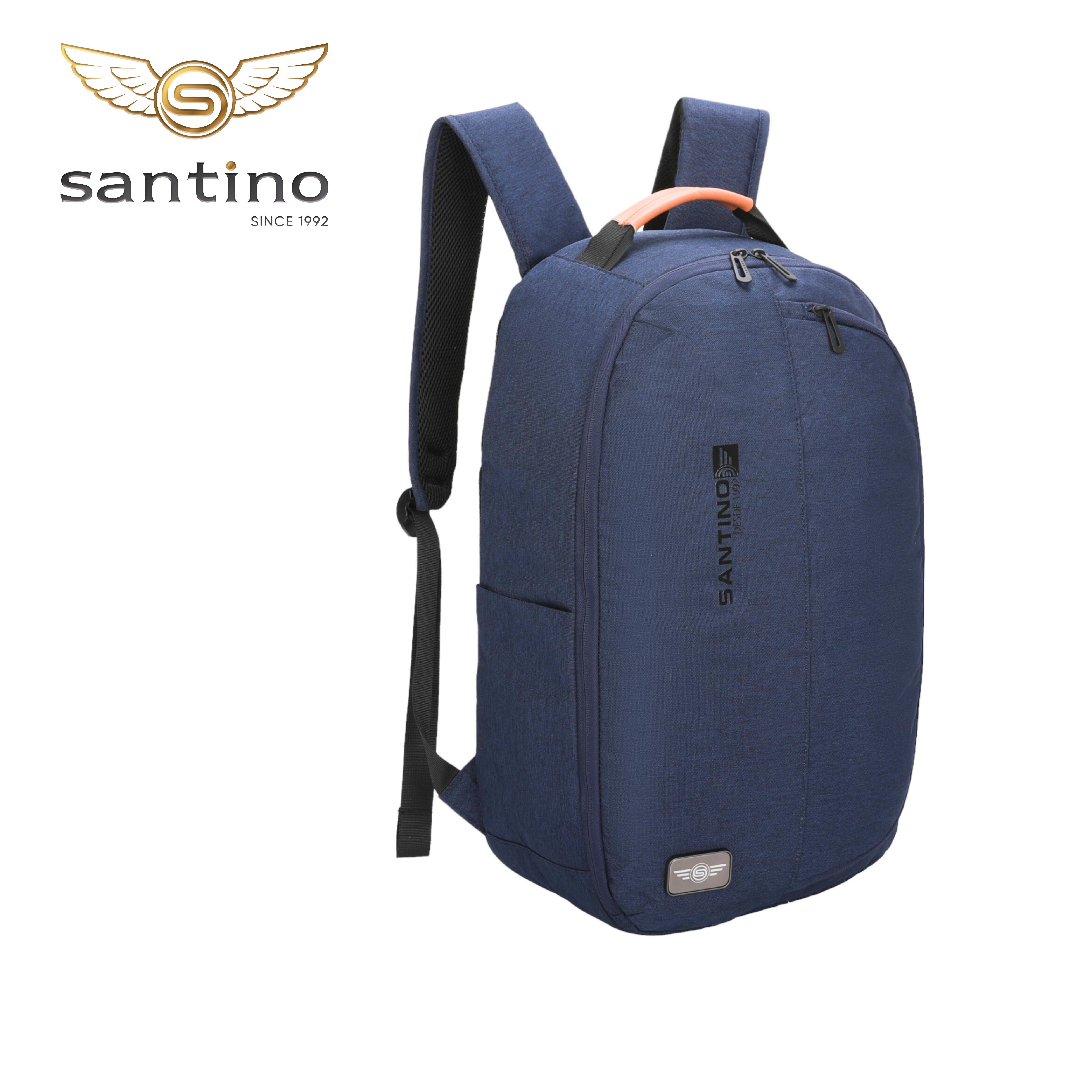 Trend by Santino Navy Blue Polyester Laptop Backpack