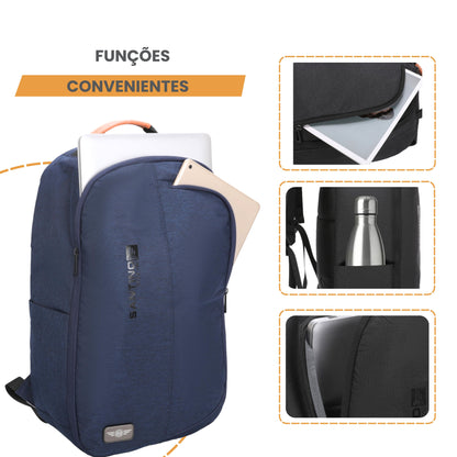 Trend by Santino Navy Blue Polyester Laptop Backpack