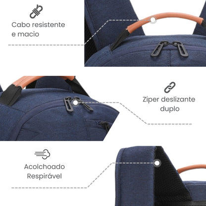 Trend by Santino Navy Blue Polyester Laptop Backpack