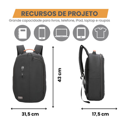 Trend by Santino Polyester Graphite Notebook Backpack SAN272U
