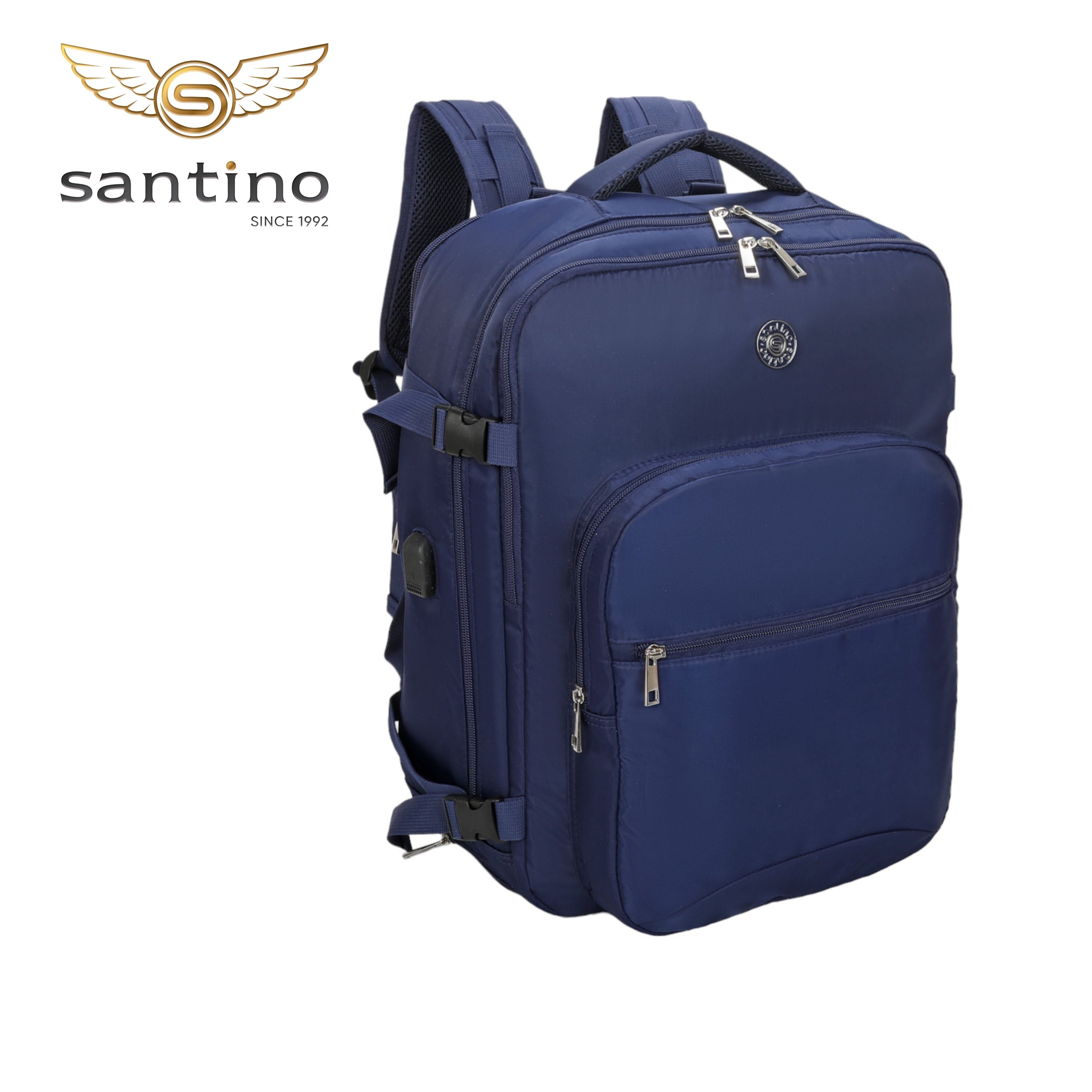 Oslo Pol Santino Laptop Backpack - SAN405U Navy Blue