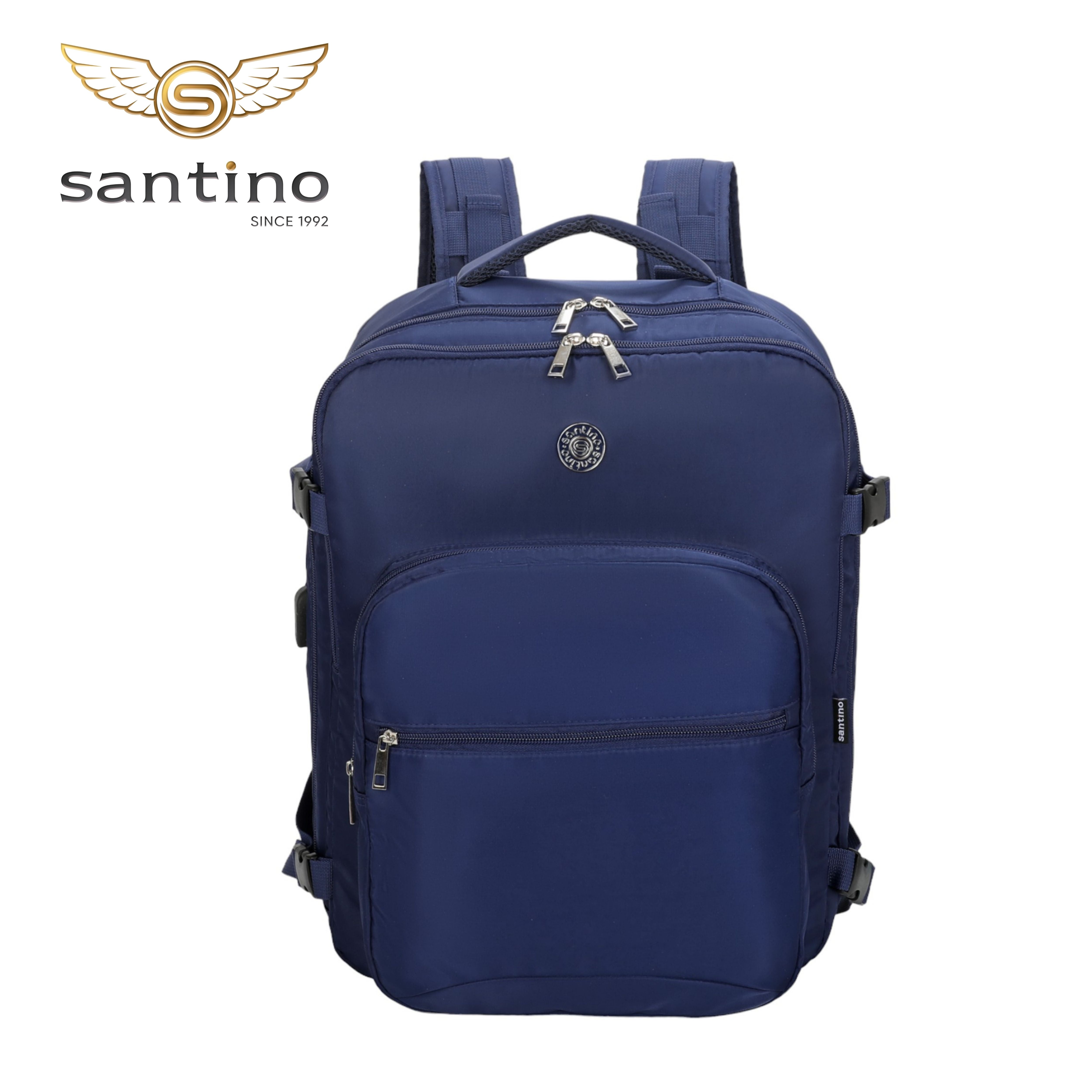 Oslo Pol Santino Laptop Backpack - SAN405U Navy Blue