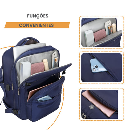 Oslo Pol Santino Laptop Backpack - SAN405U Navy Blue