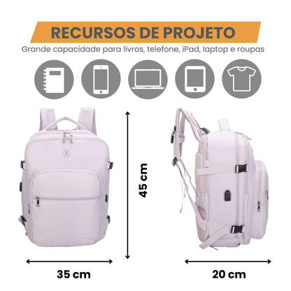 Oslo Pol Santino Notebook Backpack - SAN405U Lilac