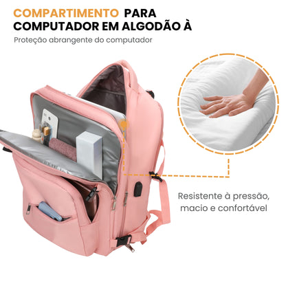 Oslo Pol Santino Laptop Backpack - SAN405U Light Pink