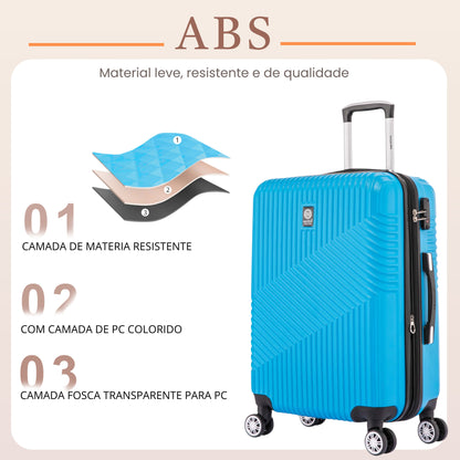 Santino Geometric Rigid 360° Travel Suitcase - ASAV7003G