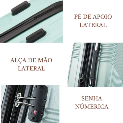 Santino Geometric Rigid 360° Travel Suitcase - ASAV7003G