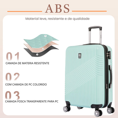 Santino Geometric Rigid 360° Travel Suitcase - ASAV7003G