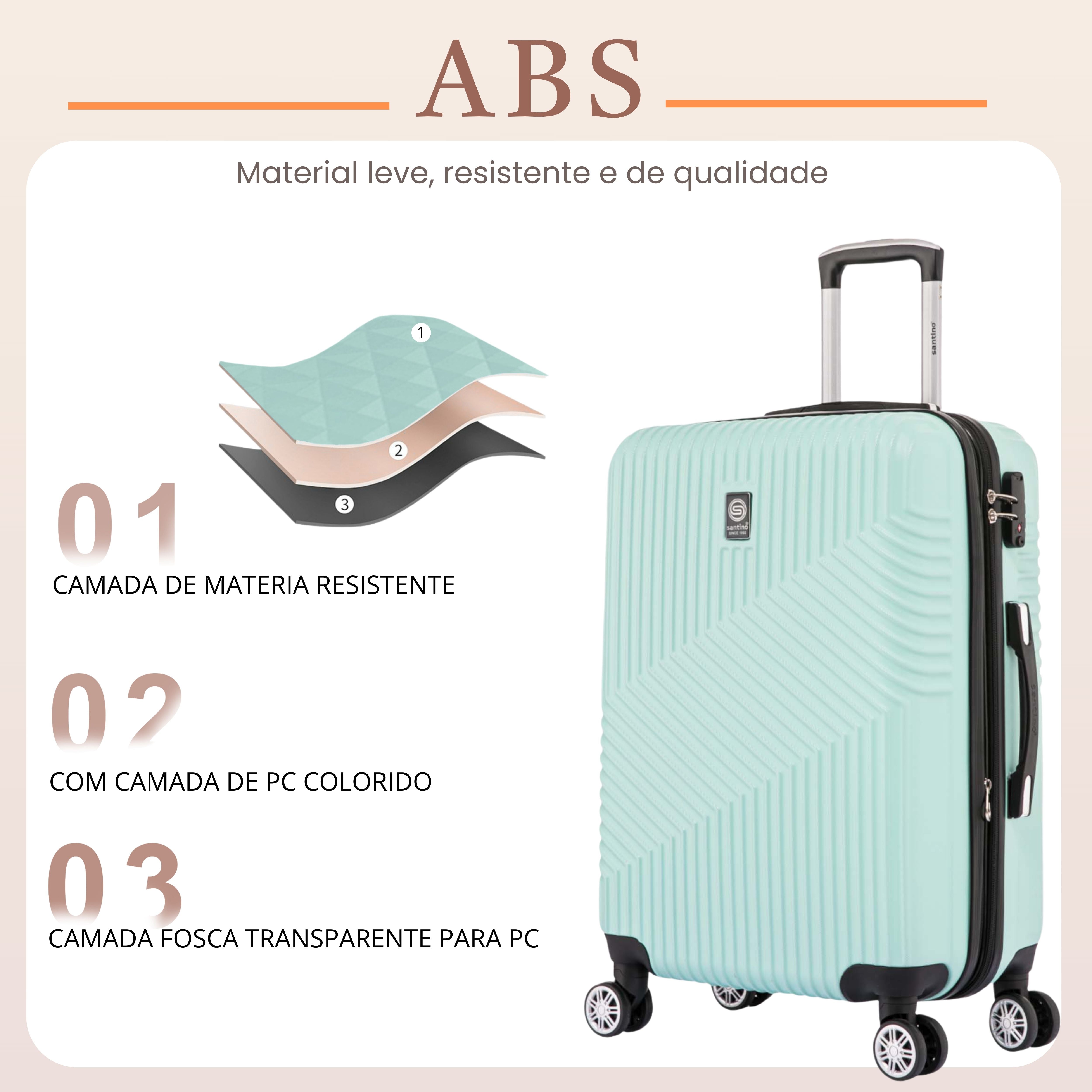 Santino Geometric Rigid 360° Travel Suitcase - ASAV7003G