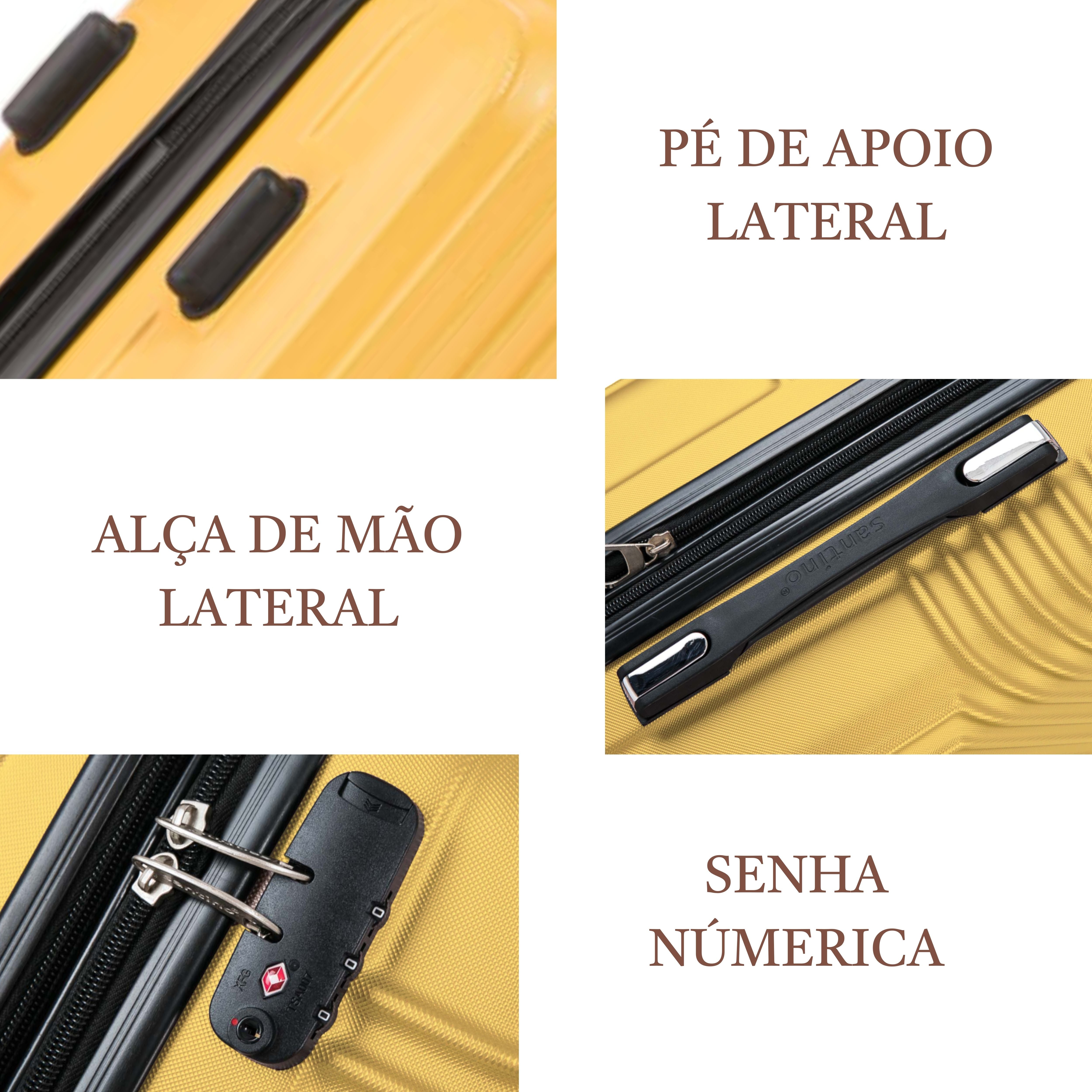 Santino Geometric Rigid 360° Suitcase - ASAV7003M