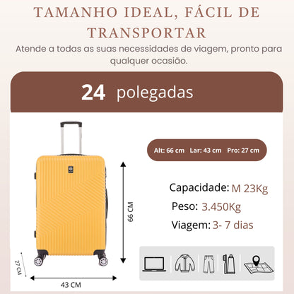 Santino Geometric Rigid 360° Suitcase - ASAV7003M