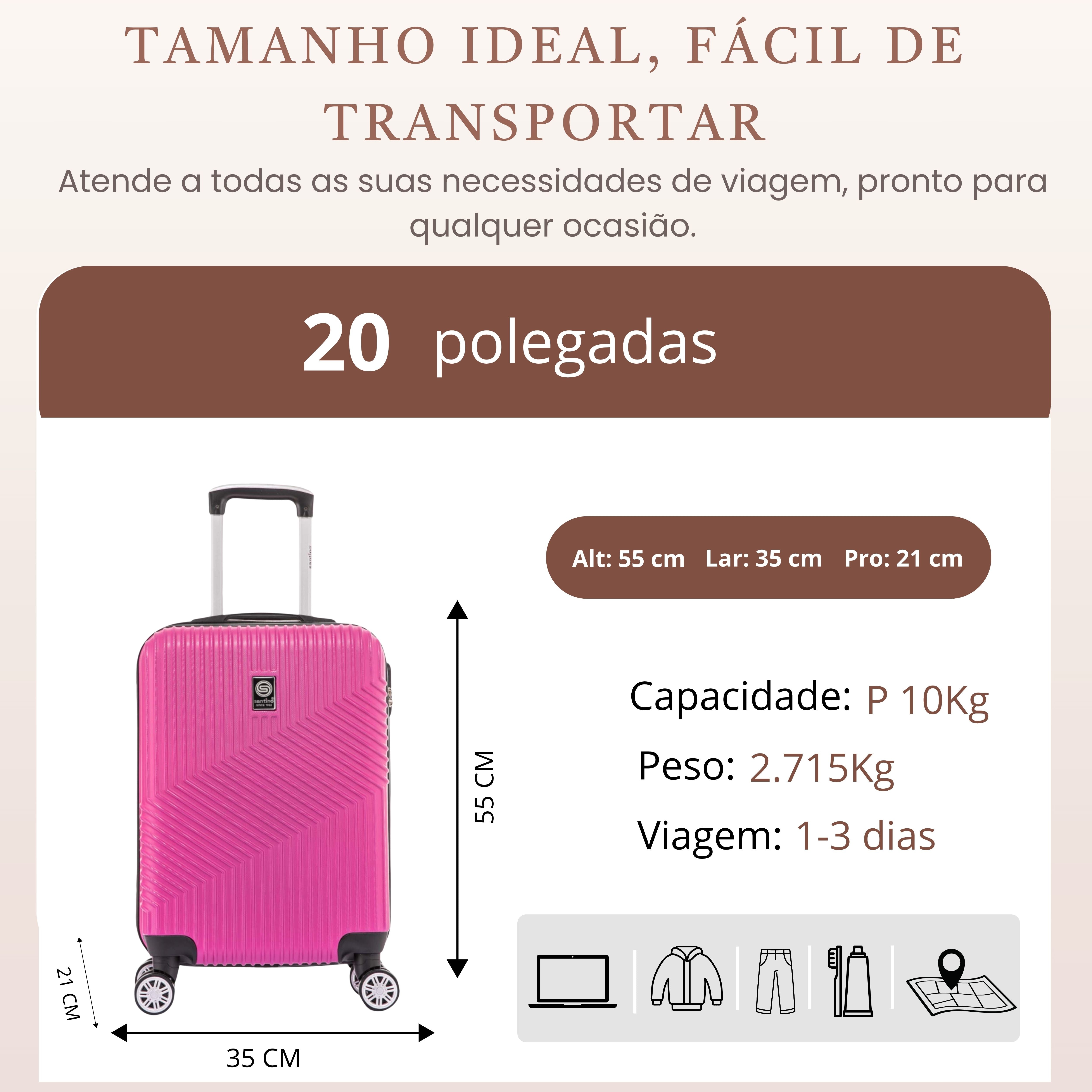 Geometric Suitcase 4 Wheels 360º Santino P ASAV7003P