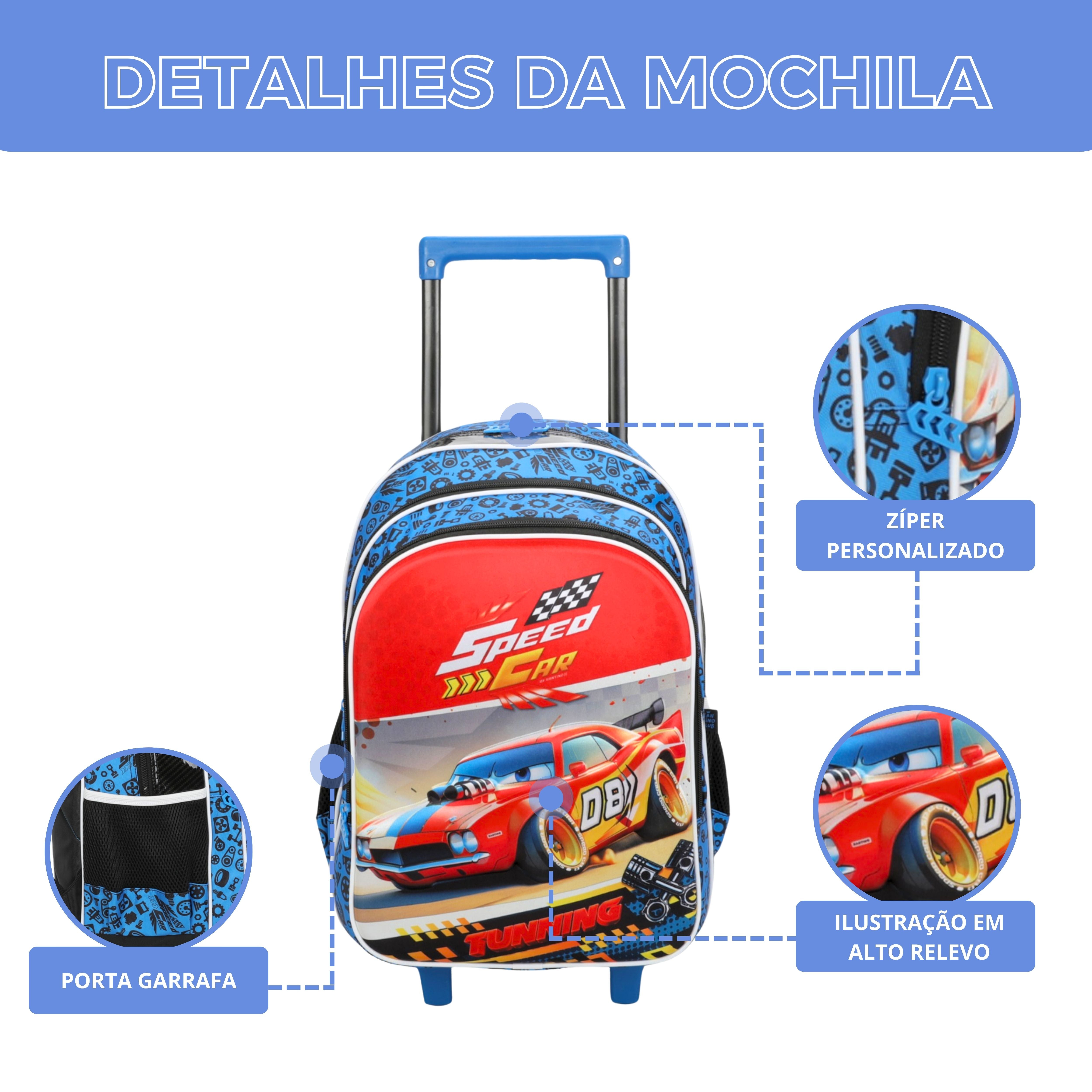 Speed ​​Car Champion by Santino Polyester Kids Kit SCK10U Navy Blue 