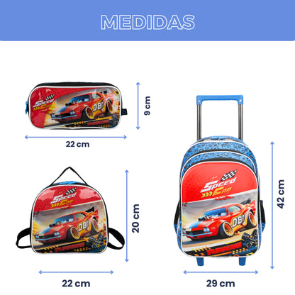 Speed ​​Car Champion by Santino Polyester Kids Kit SCK10U Navy Blue 