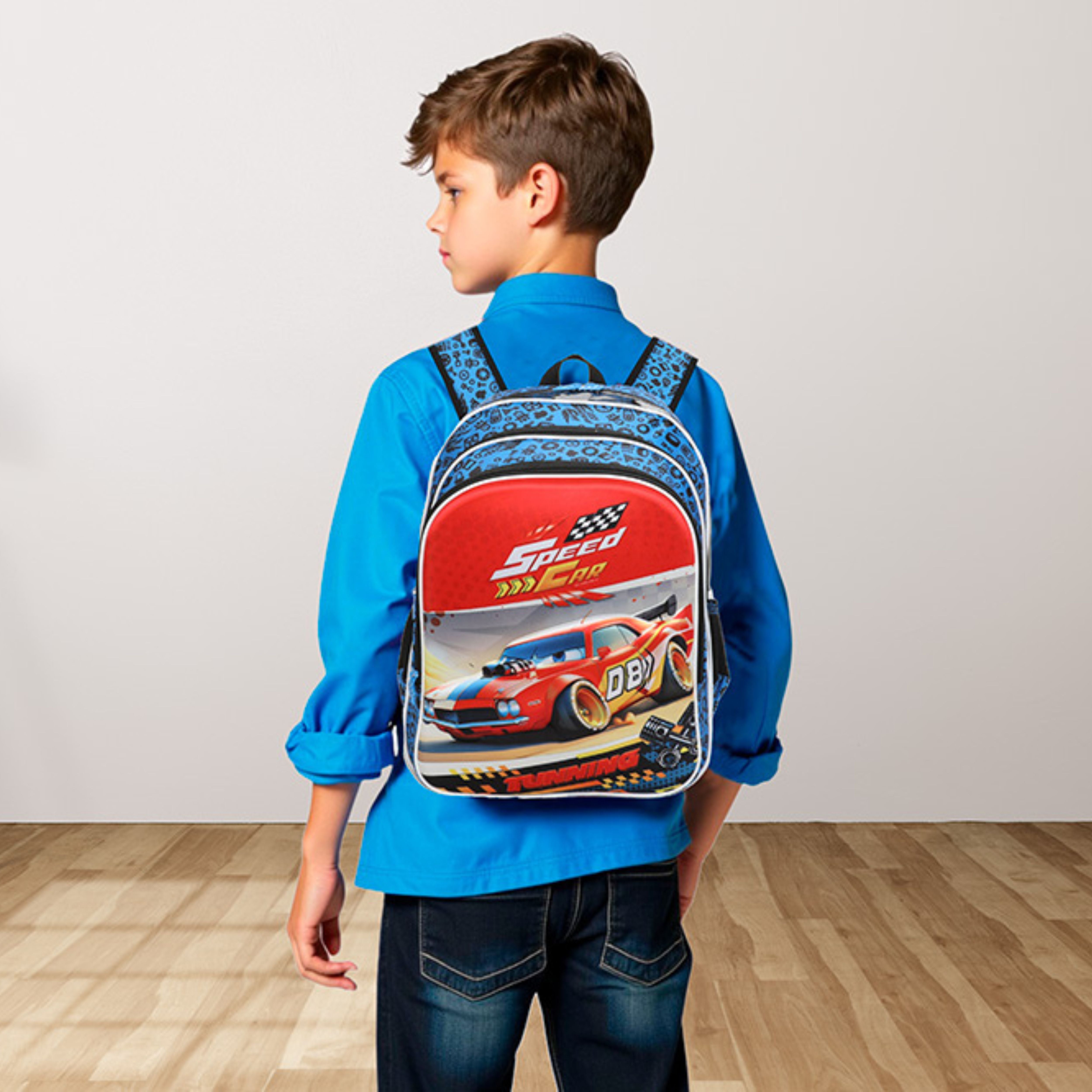 Speed ​​Car Champion by Santino Polyester Kids Kit SCK10U Navy Blue 