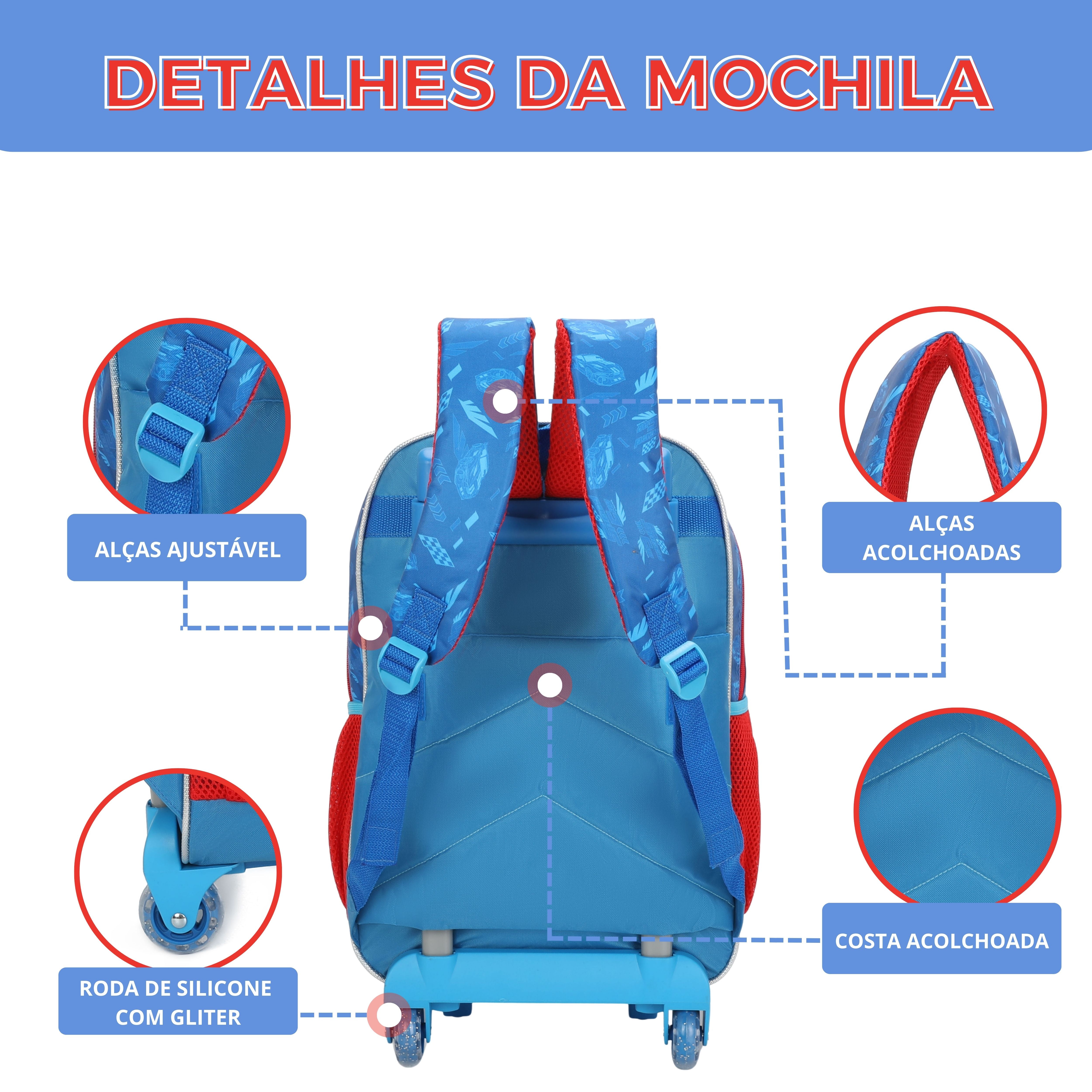 Speed ​​Car Backpack Kit by Santino Pol SCK11U Navy Blue