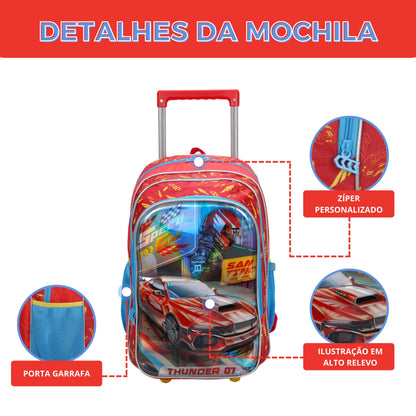 Speed ​​Car Tunning Race by Santino Polyester Kids Kit SCK11U Red