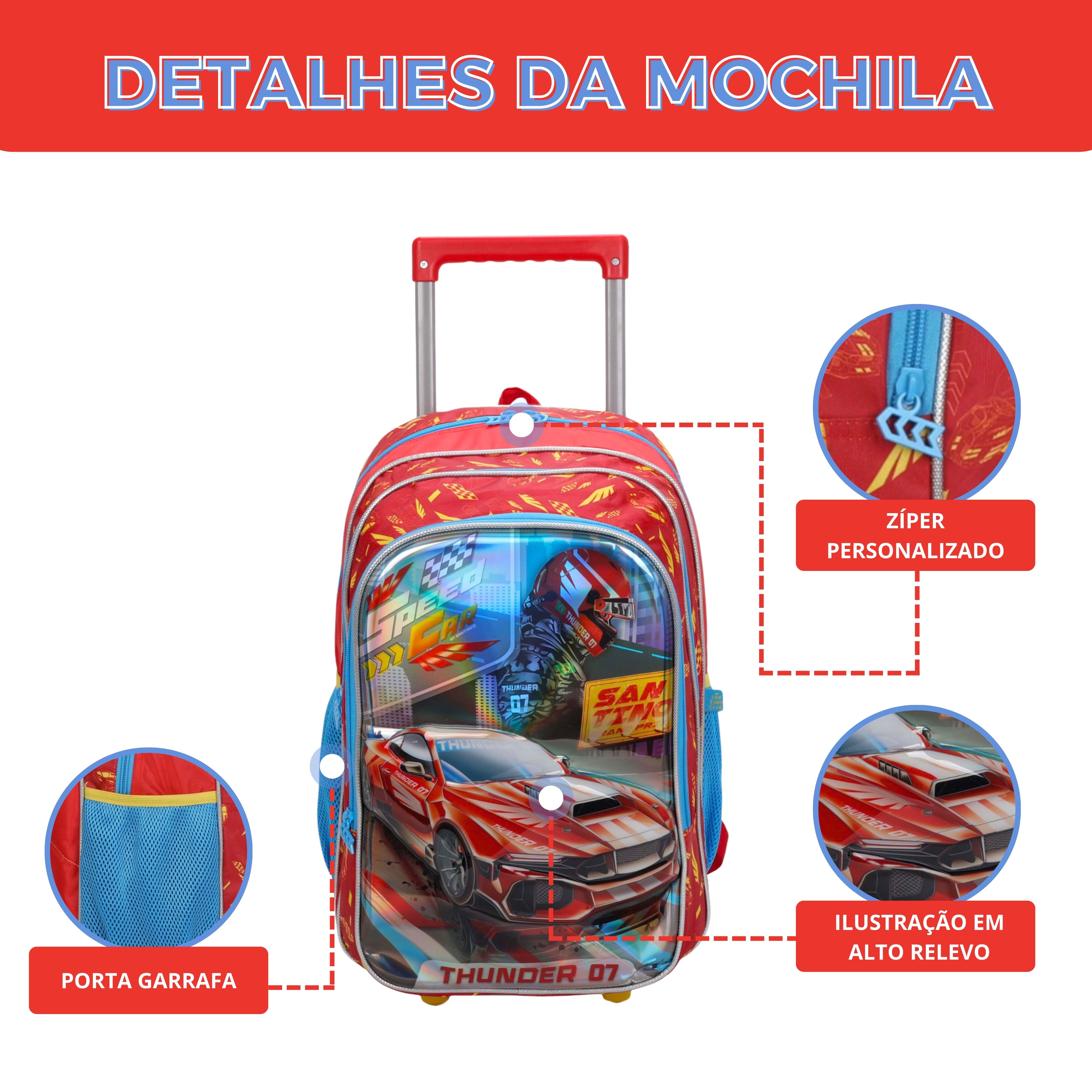 Speed ​​Car Tunning Race by Santino Polyester Kids Kit SCK11U Red