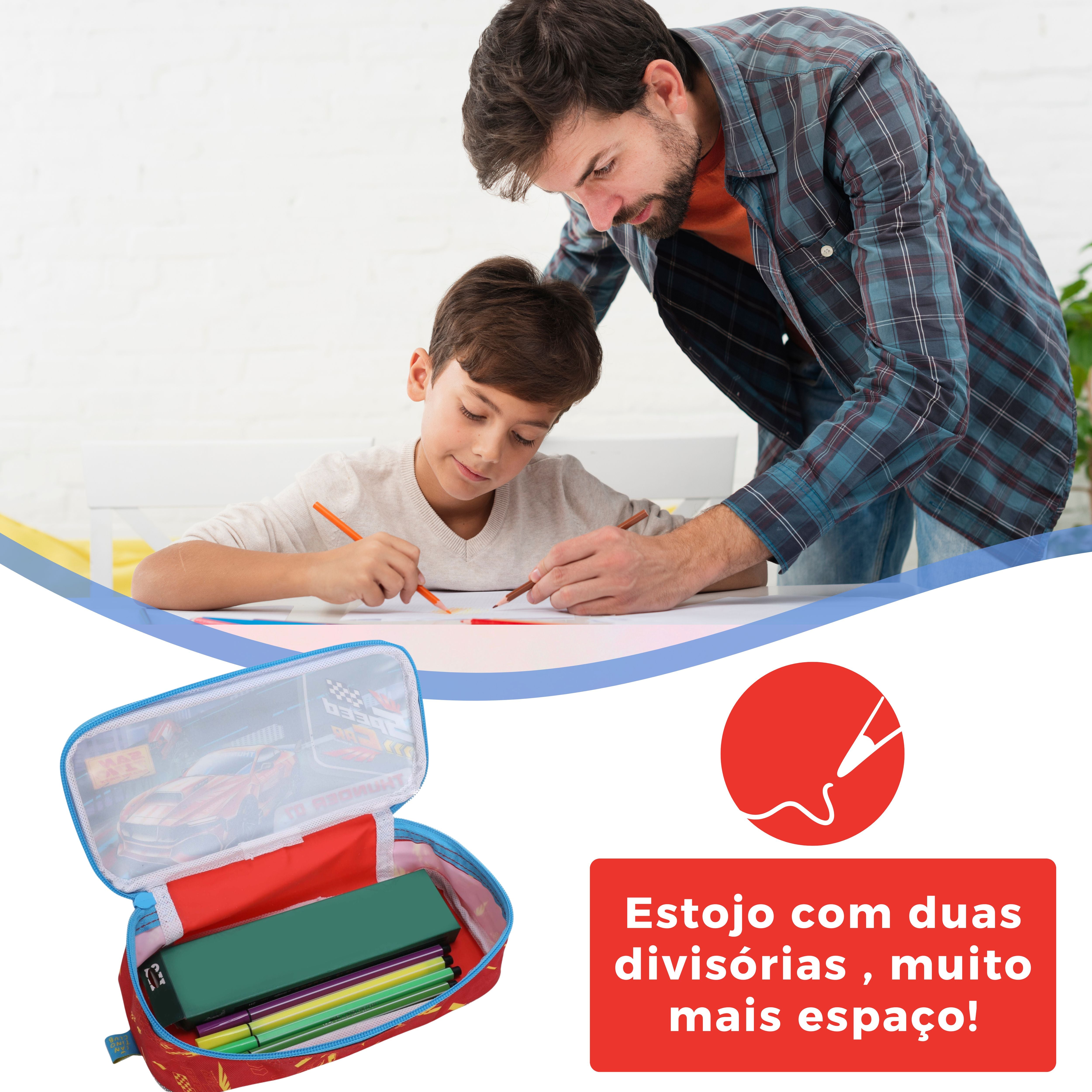Speed ​​Car Tunning Race by Santino Polyester Kids Kit SCK11U Red