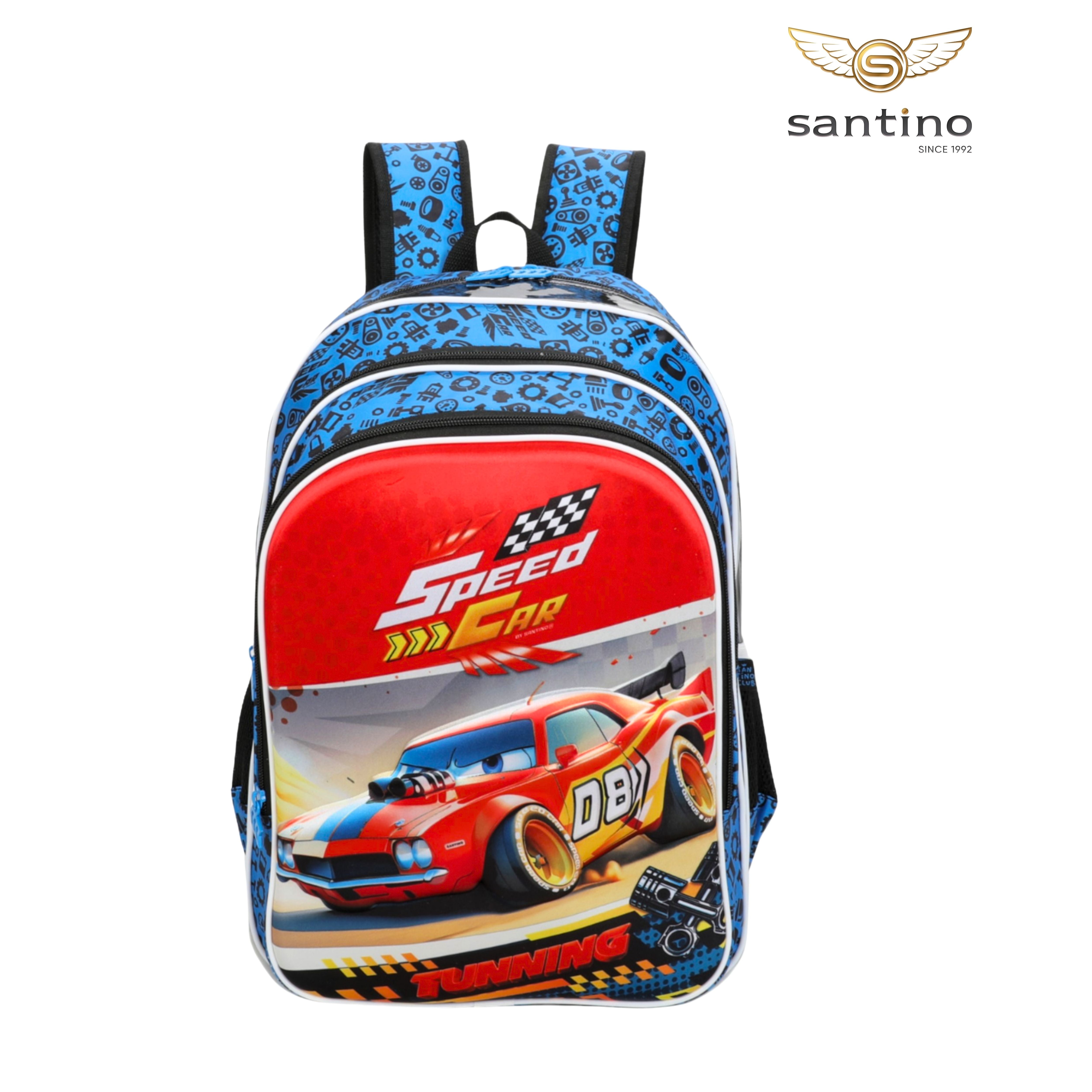 Speed ​​Car Champion by Santino Kids Backpack - SCM10U - Navy Blue